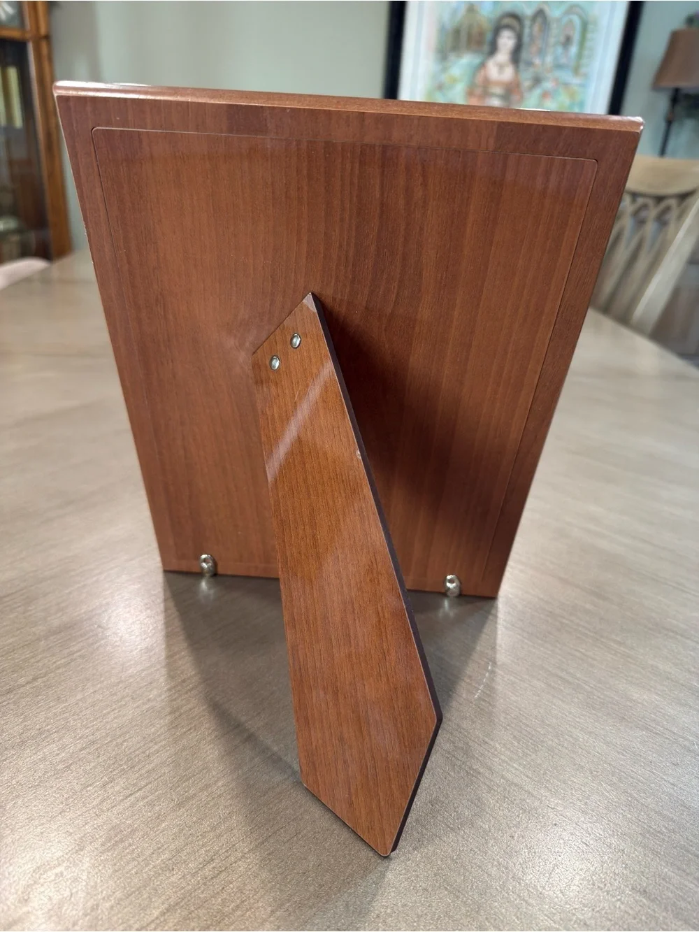 Cunhill Silver 925 Contemporary Plain Frame 8X10 Mahogany  Back Easel Barcelona